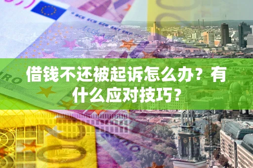 北京借钱不还被起诉怎么办？有什么应对技巧？
