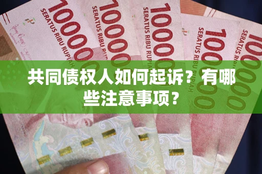 北京共同债权人如何起诉？有哪些注意事项？